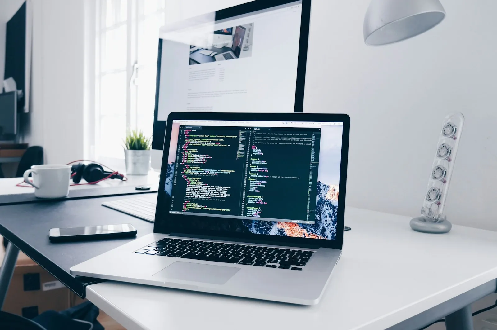 Designer working at a laptop